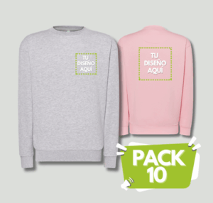 pack 10 sudaderas cuello